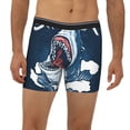 thumbnail image 2 of Salouo Shark Pattern Men's Boxer Briefs, Soft & Breathable Underwear Elastic Waistband Briefs for Men,1-Pack, 2 of 7