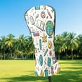 thumbnail image 2 of Golf Club Covers PU Leather Waterproof Head Covers for Fairway Woods Hybrids, 2 of 11