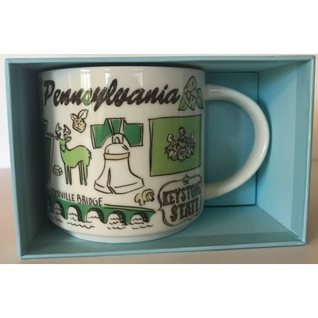 Starbucks Been There Series Pennsylvania Ceramic Mug, 14 Oz