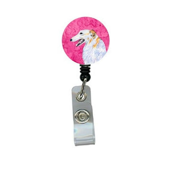 Carolines Treasures SS4751-PK-BR Borzoi Retractable Badge Reel Or Id Holder With Clip