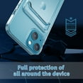 thumbnail image 6 of Dteck iPhone 11 Clear Case with Card Holder, Soft TPU Bumper Hard PC Back Cover Shockproof Wallet Protective Case for Apple iPhone 11, Transparent, 6 of 7