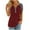 Red, variant on Scyoekwg Womens Short Sleeve Blouses Button V Neck Tshirt Lightweight Color Block Patchwork Trendy Loose Shirts Blouses (Red,XL)