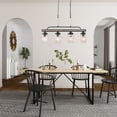 thumbnail image 6 of LNC 4-Light Farmhouse Black Linear Chandelier with Mason Jar Glass for Kitchen Island, 6 of 12