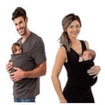thumbnail image 2 of Baby Carrier Kangaroo Large Pocket Vest T-shirt Men Women Dad Mom Care Bonding ShirtsS, 2 of 5