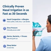 مجموعة Navage Nasal Care ESSENTIALS: منظف الأنف Navage، وحامل سطح الطاولة، و30 كبسولة SaltPod.