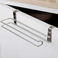 thumbnail image 3 of Perchero de acero inoxidable Zhuge para papel de cocina, soporte para toallas de papel, organizador para rollos de toallas de baño, ideal para debajo de gabinetes y sobre puertas., 3 of 3