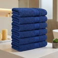 thumbnail image 2 of Ample Decor Bathroom Hand Towels 100% Cotton 18X28 inch -6pc Navy, 2 of 6
