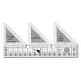 thumbnail image 1 of Advancent Regla de costura acrílico tejer escala plantilla guía bordado DIY artesanía hacer acolchado sastres diseñadores Artesanía 45 grados 10 pulgadas Advancent HA062882-03, 1 of 6