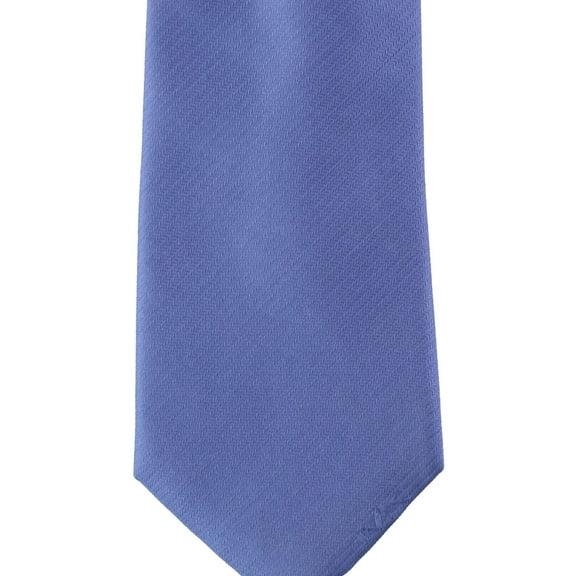 Michael Kors Mens Solid Silk Self-tied Necktie, Blue, One Size