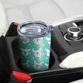 thumbnail image 5 of 20 Oz Esign Of Head Pug Dog Coffee Tumbler Double Wall Insulated Stainless Steel Water Bottle | Metal Reusable Thermoses Flask with Cup Cap | Leak & Sweat Proof with Anti-Dust Lid, 5 of 7
