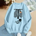 thumbnail image 5 of Pregnant Halloween Sweatshirts for Women 2025 Crewneck Pregnancy Announcement Skeleton Graphic Sweatshirt Pullover Top, 5 of 6