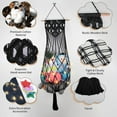 thumbnail image 3 of Stuffed Animal Hammock Corner Jumbo Macrame Ceiling Toys Net Wall Hanging Organizer Holder Plush Storage Display Net Mesh with String Light for Nursery Playroom (), 3 of 8