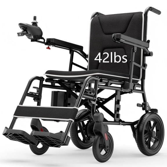 Morrean 42lbs Lightweight Electric Wheelchairs Foldable Motorized Wheelchair for Seniors,500W Motros,15 Miles,Up to 300lb