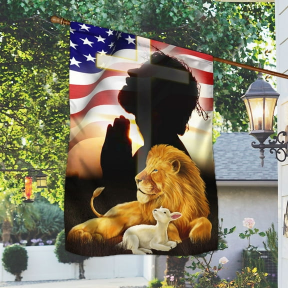 FLAGWIX Flag - Jesus Flag Lion Of Judah Lamb Of God BNL466F - House Flag (29.5" x 39.5")