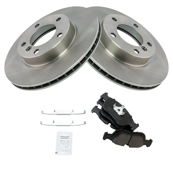 TRQ Front Brake Pad & Rotor Kit Brake Pads Brake Rotor Ceramic Fits Select 1992-1998 BMW 318i 1993-1997 318is 1992-1995 325i 325is 1996-1998 328i 1996-1999 328is