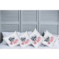 thumbnail image 2 of Ambesonne Funny Throw Pillow Cover 4 Pack, Retro Hipster Raccoon, 18", Pink Blue, 2 of 7