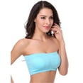 thumbnail image 3 of Women's Padded Bandeau Bra Strapless Basic Layer Tube Top Plus Size 1-3 Packs, 3 of 5