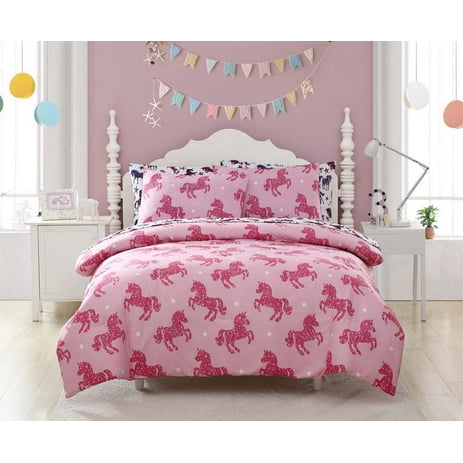 Sparkling Glitter Unicorn Comforter Set by Kiki