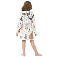 thumbnail image 7 of FORMRS Niños Bathrobe Unisex Hooded Robe Soft Plush Pajamas Sleepwear, Size 7-9T, White Halloween Ghosts, 7 of 7