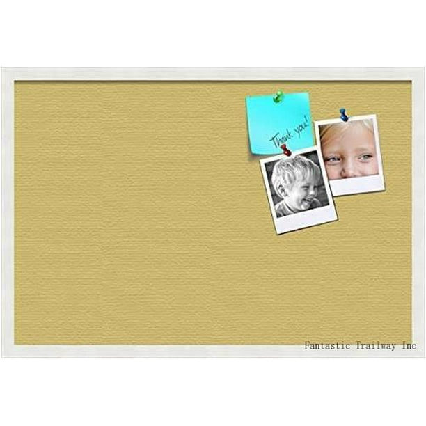 pin cork bulletin board made from canvas, pastel 30x20 inches size) and framed in