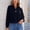 Black women long sleeve button down blouse a1, variant on thefmos Women's Fall Winter Long Sleeve Button Down Blouse Elegant Collared Business Work Shirt Solid Basic Tunic Tops Casual Office Attire Fashion Tee Clothes, Blue S