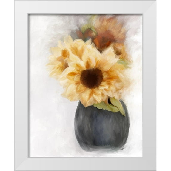 Murdock, Ramona 12x14 White Modern Wood Framed Museum Art Print Titled - Sunny Flowers