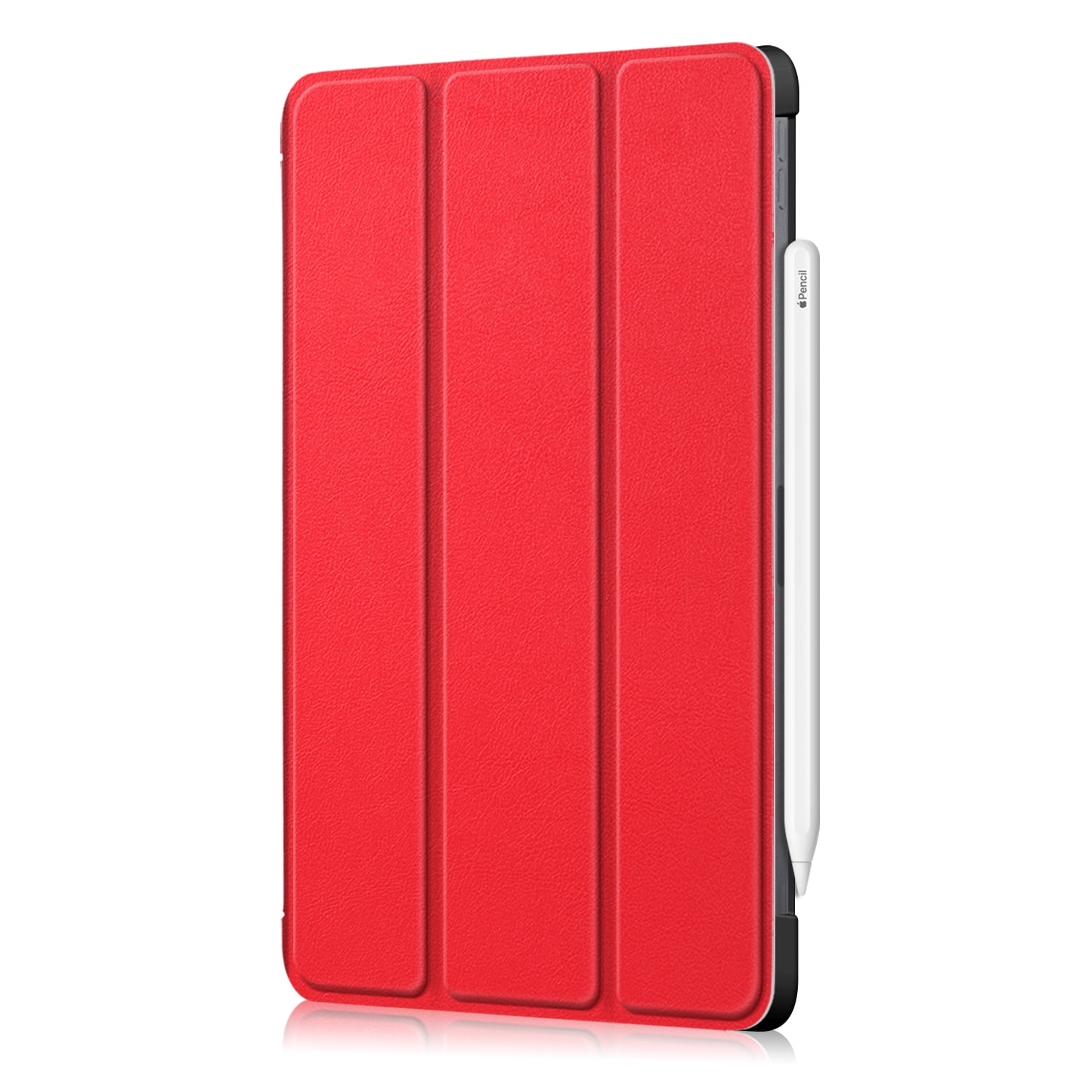 Allytech iPad Pro 11 2020 Case 2nd Generation, Slim Lightweight [Support Apple Pencil Charging] Auto Sleep Wake Trifold Stand Protective Smart Cover Case for Apple iPad Pro 11 Inch 2020 - Red