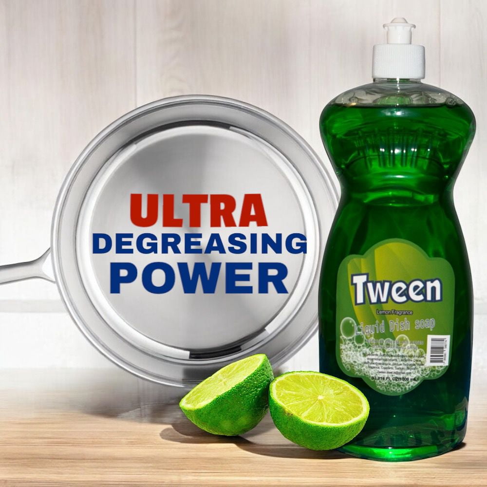 Tween Lemon Fragrance Liquid Dish Soap, 750 ml, Pack of 24 Ultra Concentrated, Cuts Grease