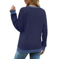 thumbnail image 4 of Fantaslook Color Block Sweatshirts for Women Crewneck Long Sleeve Shirts Fashion Tops Pullover Sweatshirts Fall Outfits, 4 of 8