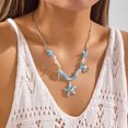 thumbnail image 3 of NICKSUN Boho Summer Beach Starfish Shell Chip Beaded Necklaces, Color Dopamine Irregular Crushed Stone Seashell Stackable Chokers, Ocean Resort Layered Statement Jewelry, 3 of 7