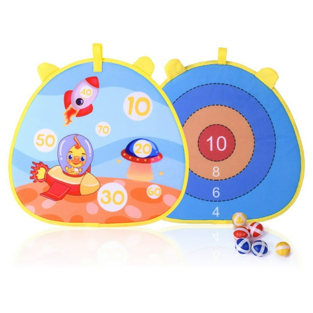 Kids Dart Set Double-sided Funny Interactive Toss Game Set Dart Board Game Set