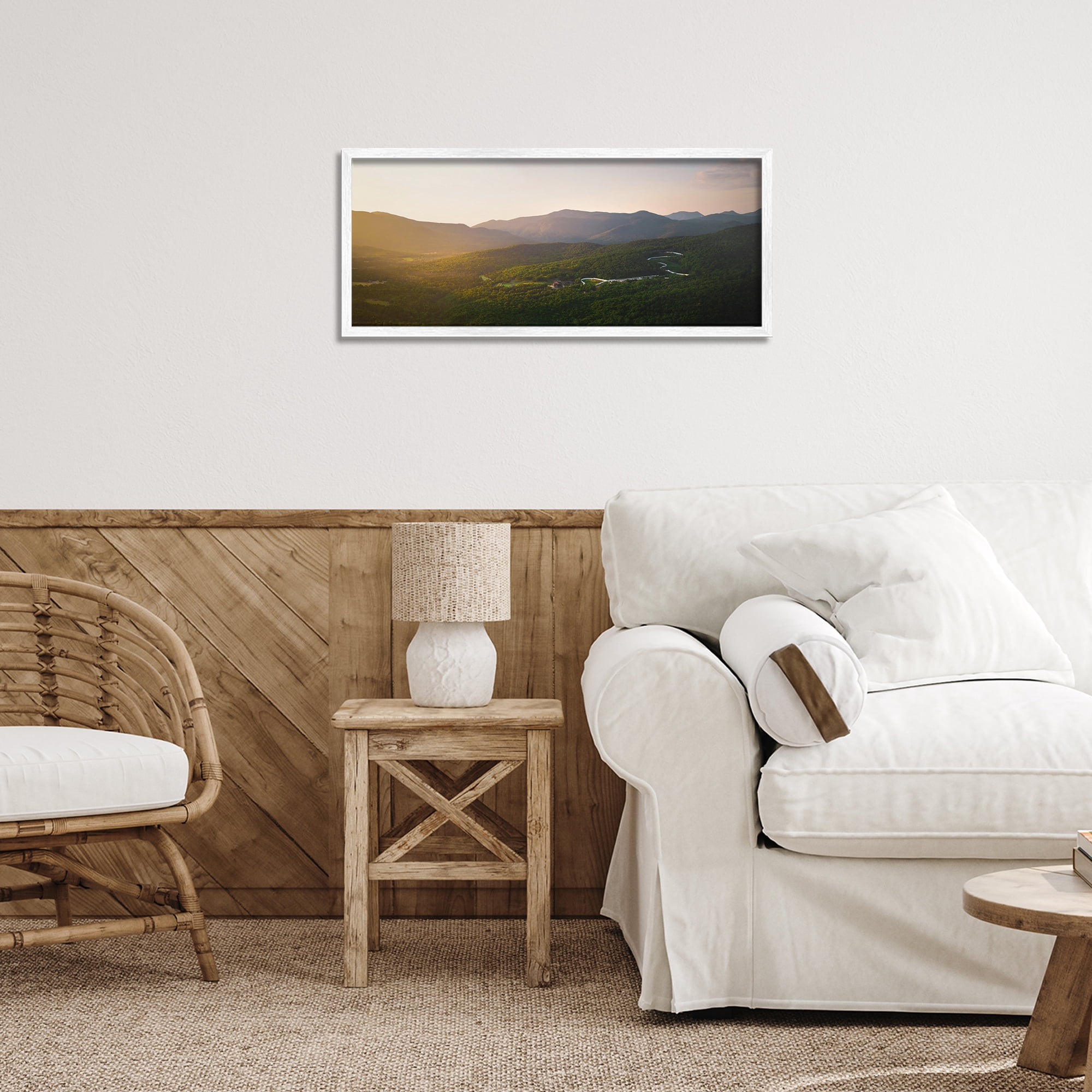 Stupell Industries Winding Road Through Forested Mountains White Framed Giclee Art, design by Jonathan Zaharek