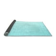 thumbnail image 2 of Ahgly Company Indoor Round Solid Light Blue Modern Area Rugs, 3' Round, 2 of 4