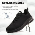 thumbnail image 3 of Furuian Safety Trainers Men's Steel Toe Cap Trainers for Women Lightweight Comfortable Safety Shoes Non Slip & Breathable Work Sneakers with Air Cushion, 3 of 6