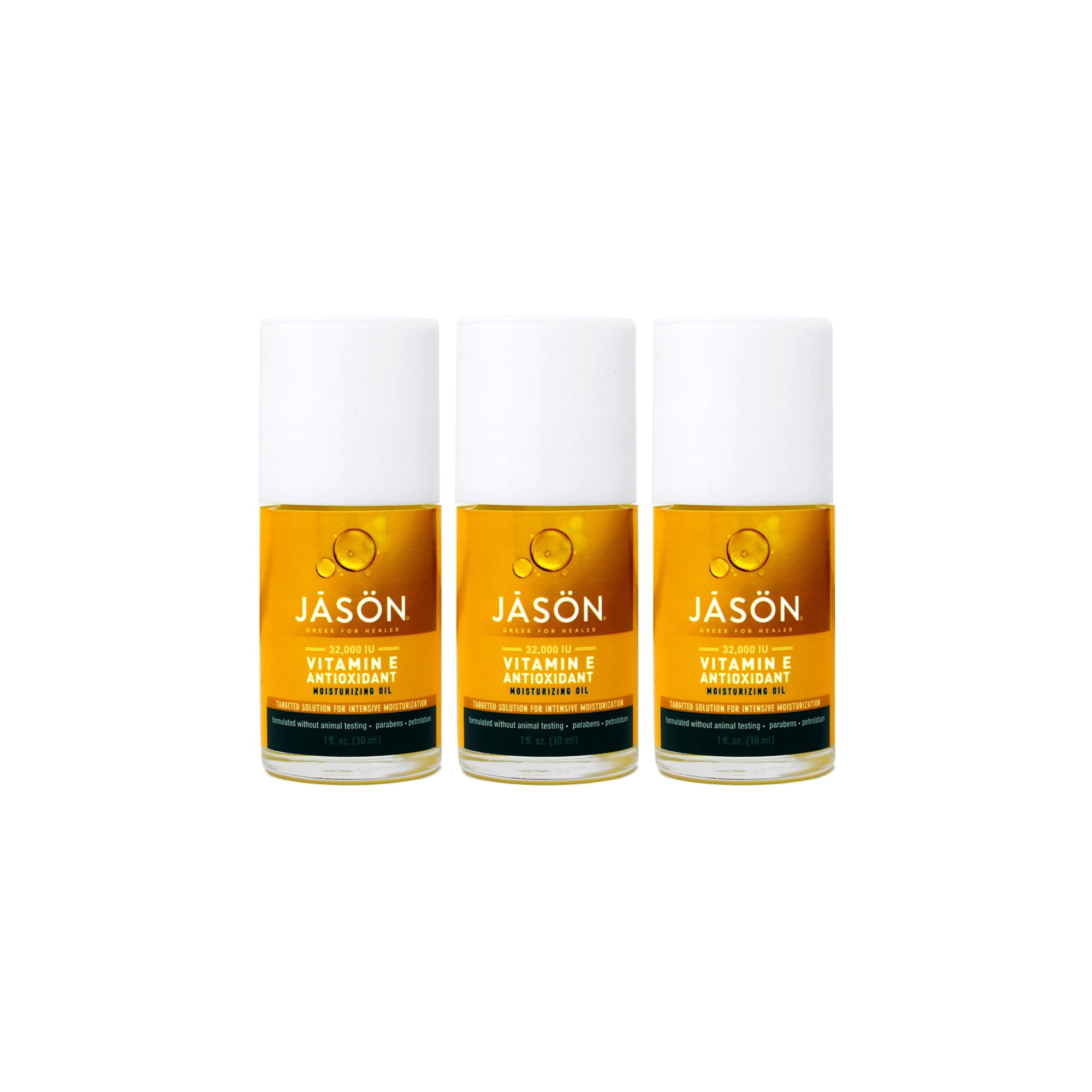 JASON Vitamin E 32,000 IU Moisturizing Oil , For Targeted Solutions, 1 Fluid Ounces, Pack of 3