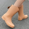 thumbnail image 2 of EHQJNJ Rain Boots Women Fashion Rain Shoes Outside Waterproof Shoes Kitchen Rubber Shoes Soft Bottom Comfortable Middle Tube Rain Boots Rain Boots Women Mid Calf Wide, 2 of 8