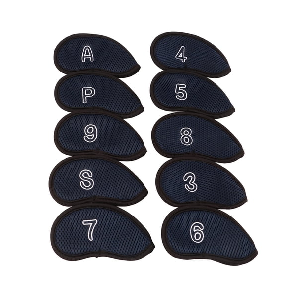 10pcs Club Head Cover, Portable Waterproof Soft Club Iron Protective Cover With Numbers