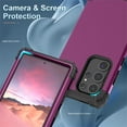 thumbnail image 5 of JTCASES for Samsung Galaxy S23 Ultra Case, Drop Resistant Corners, Wireless Charging, Heavy Duty Shockproof Hybrid Hard PC Bumper, Camera Protection, Skin-feel Anti-scratch Tough Cover, Purple, 5 of 7