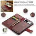 thumbnail image 6 of TECH CIRCLE for Google Pixel 8 Case, PU Leather Detachable Vintage Wallet Flip Magnetic Closure Drop Protective Slim Card Holder Phone Case Cover for Google Pixel 8 6.2" 2023, Red, 6 of 8