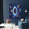 thumbnail image 5 of KLL Blue Casino Print Farmhouse Canvas Wall Art,Wall Decorations For Living Room Office Canvas Wall Decor for Home Decorations, 12'×16’’, 5 of 8