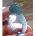 thumbnail image 2 of Certified Icy Green Pale Lavender Burma  Natural A JADE Jadeite Dragon Pi Xiu RING USA. 8 RING 649561 TN, 2 of 9