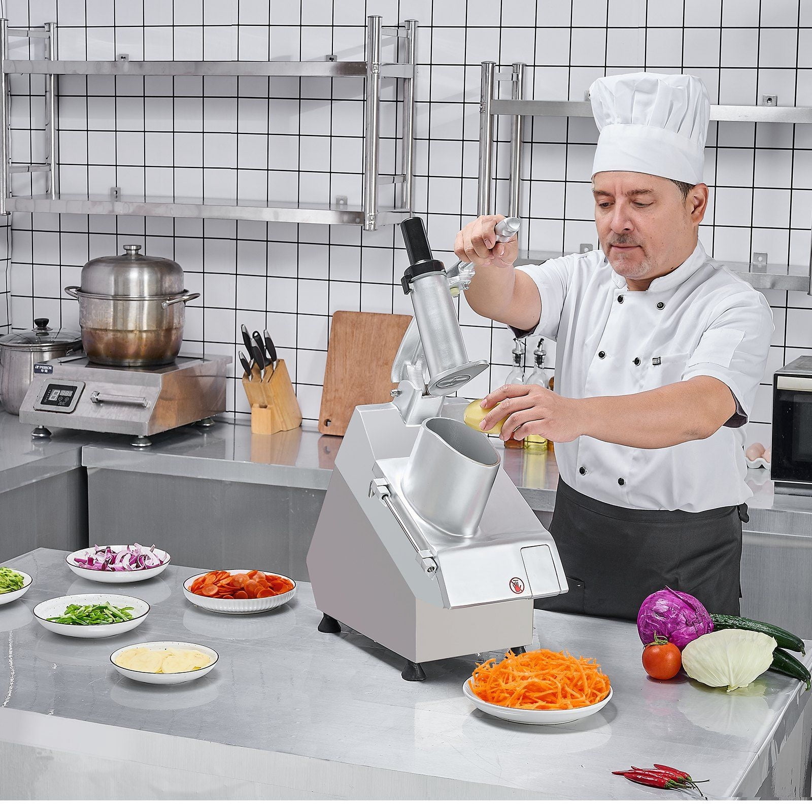 6-in-1 Food Processor & Vegetable Chopper – High-Speed Stainless Steel Blades, BPA-Free Bowl, for Kitchen & Meal Prep