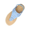 thumbnail image 1 of Sandalias Planas con Correas de Tobillo Floral Toe Post Espadrilles, Sandalias Planas de Mujer Toe Redondo Verano, 1 of 9