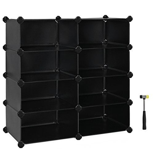 Songmics 4 Tier Shoe Rack Space Saving 16 Pair Plastic Shoe Storage Organizer Units Cabinet Storage Organizer Ideal For Entryway Hallway Bathroom Living Room And Corridor Black Ulpc24h Walmart Com Walmart Com