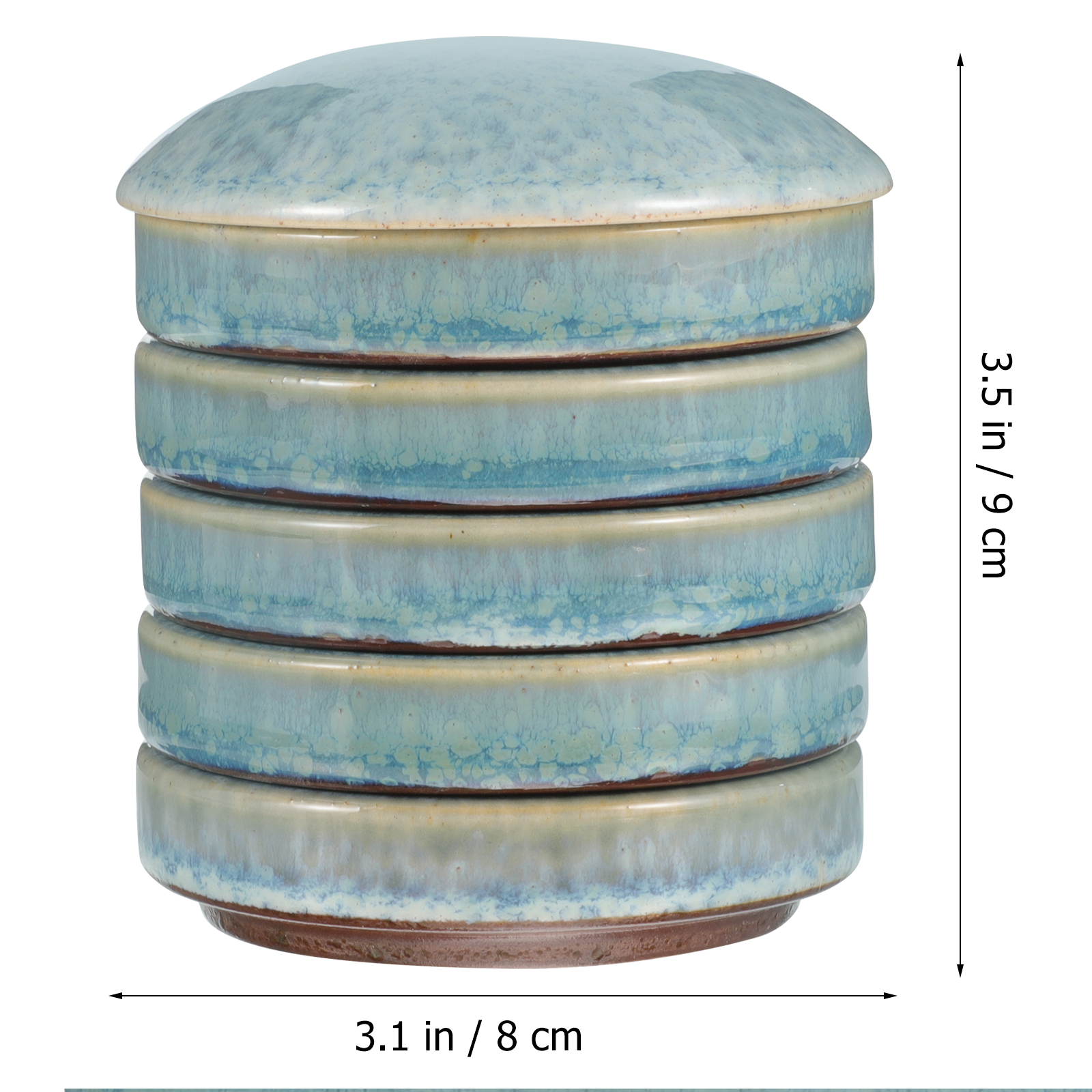 Operitacx Ceramic Set - Porcelain Mixing Trays for Watercolor, Gouache, Acrylic Paints, Round Color Display Plates