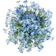 thumbnail image 2 of ZOELNIC 6 Bundles Artificial Flowers Outdoor UV Resistant Fake Plants Faux Plastic Daffodils Flower in Bulk for Hanging Planters Outside Porch Vase Home Window Decoration (Blue), 2 of 13