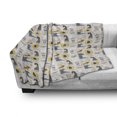 thumbnail image 3 of Lion Soft Flannel Fleece Blanket, Humurous Nerdy Animal Drawings a Creative Whimsical and Repetitive Background Layout, Cozy Plush for Indoor and Outdoor Use, 50" x 60", Multicolor, by Ambesonne, 3 of 6