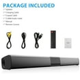 thumbnail image 4 of Sound Bar for TV, Surround Sound Bar 4 Speaker System Wireless BT Subwoofer TV Home Theater & Remote, 4 of 13