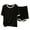 Black, variant on Kureaily Men's Short Sleeved T Shirt Two Piece Summer Thin Loose Casual Shorts Set Can Be Worn At Home Mens Sets Loungewea