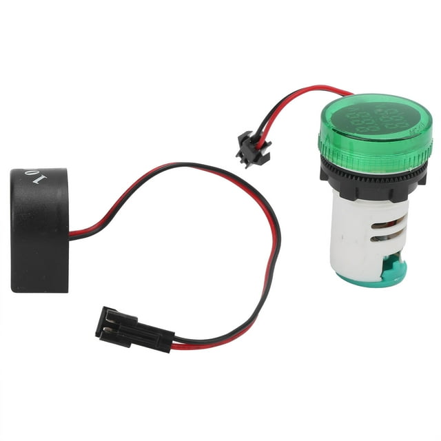 Voltmeter Indicator, 0-100A Voltage Meter Indicator Dual Display AC50-500V Flame Retardant For Electrical Equipment
